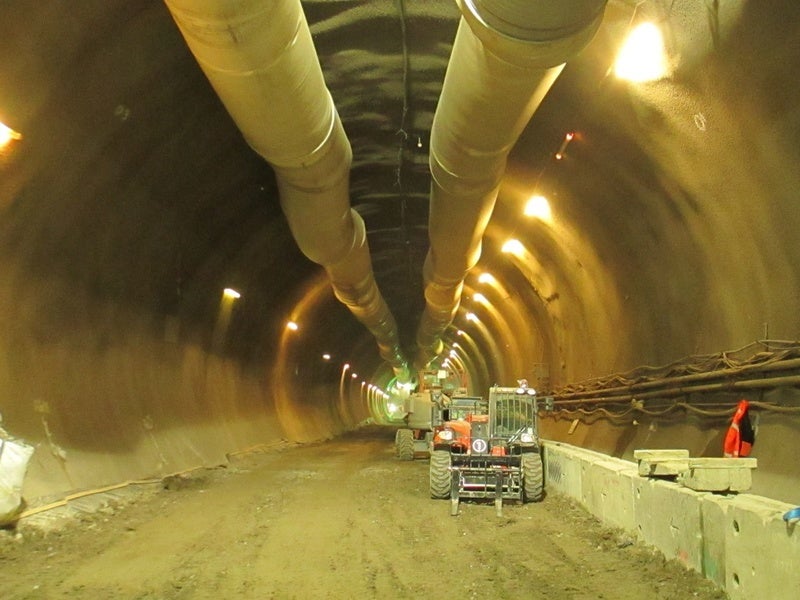 Crossrail tunnel under construction in 2013