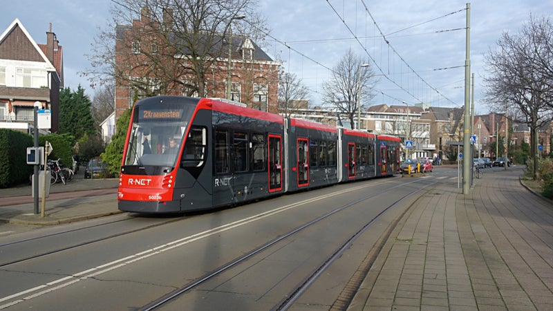 An Avenio tram operating in the Netherlands.