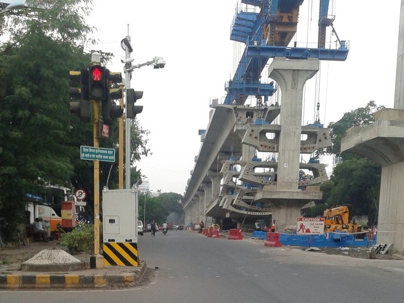 Nagpur metro under construction
