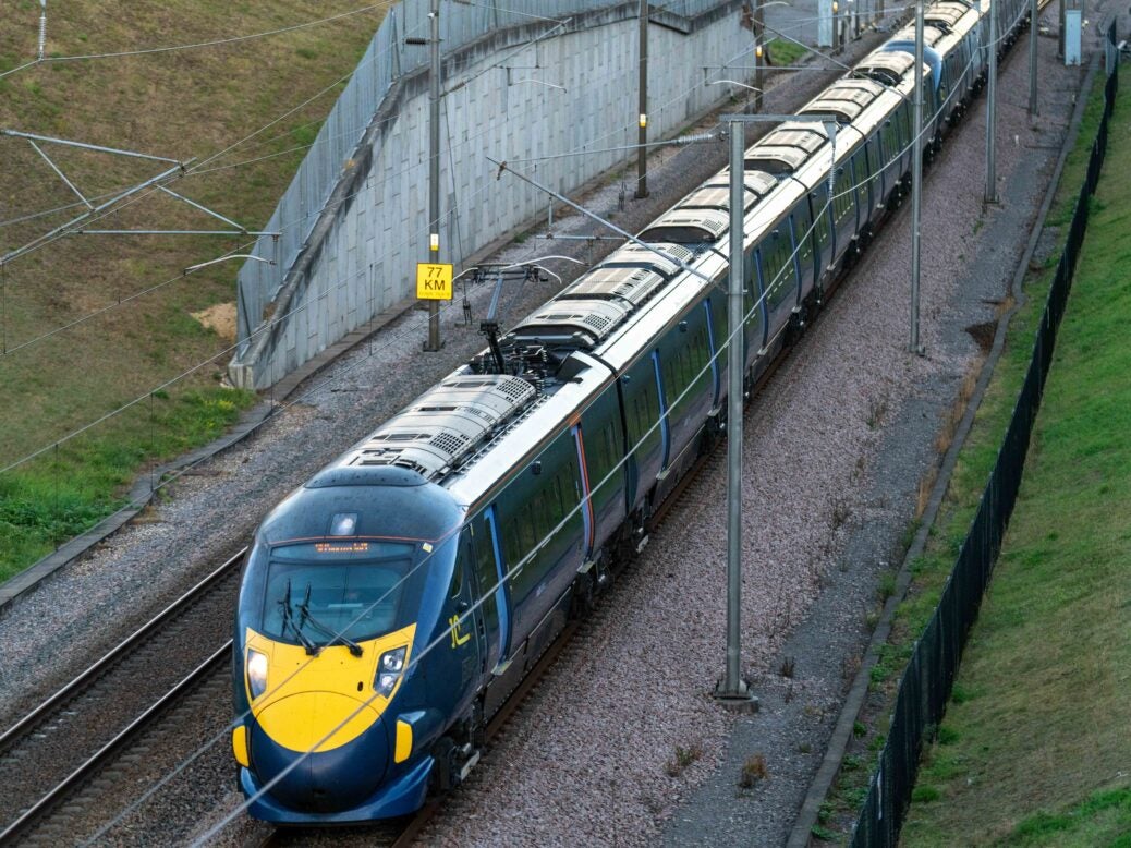 photo of a southeastern javelin high-speed train