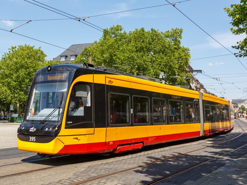 photo of a stadler citylink model tram