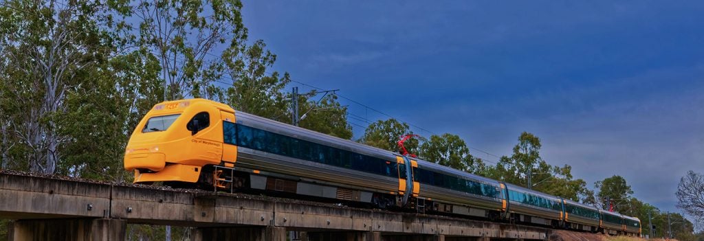 photo of the electric tilt train, australia's fastest train in service.