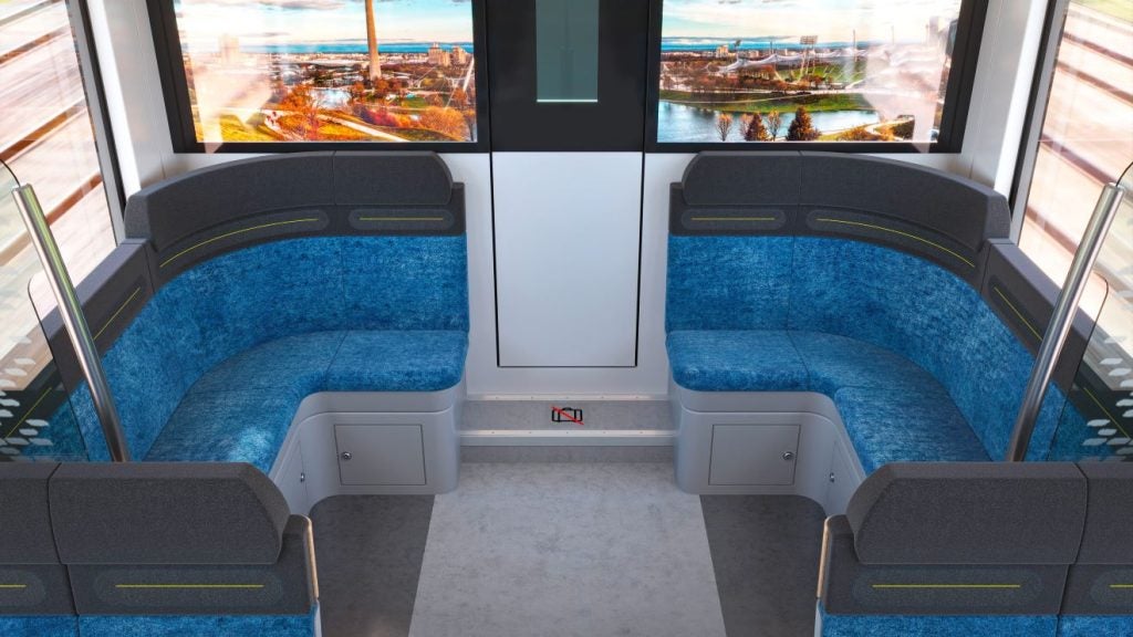 Along with classic metro seating, group and family areas will be available on the new trains. Credit: Siemens 