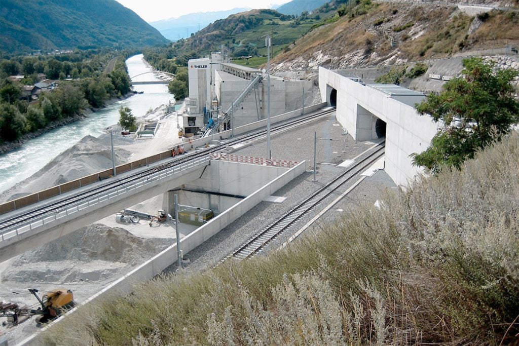 photo of the Lotschberg Base Tunnel entrance