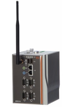 The rBOX310-4COM, a high performance din-rail fanless embedded system.