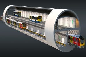 train tunnel in Brisbane